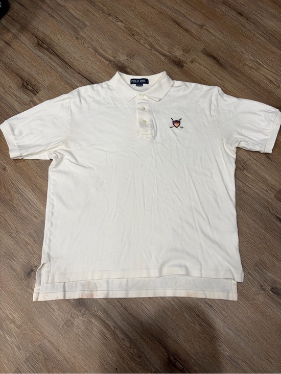 Polo Golf Other - Vtg 90s Polo Golf Ralph Lauren Mens Large Spell Out Made In USA Polo Shirt White